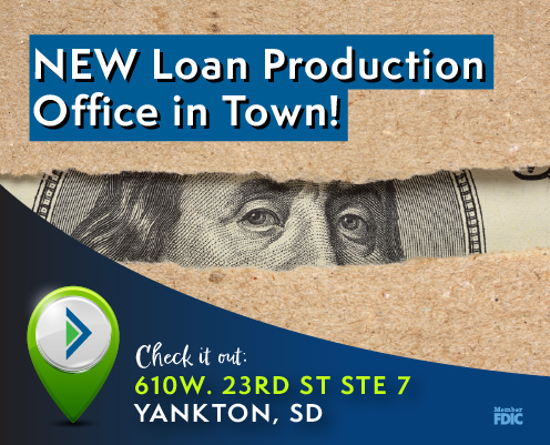 BankFirst NEW Loan Production Office In Town! Check it out 610 W. 23rd St STE7 | Yankton, SD